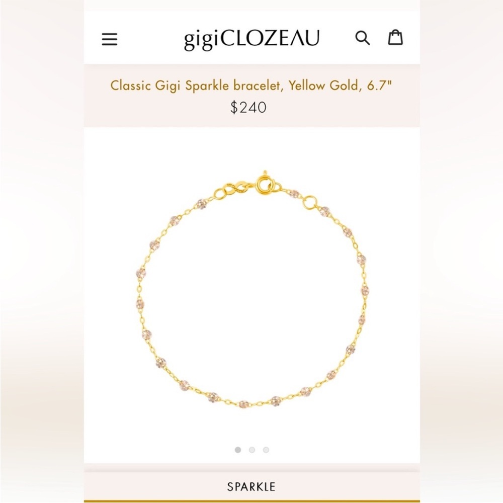 Gigi Clozeau Classic Sparkle Bracelet in Yellow Gold
